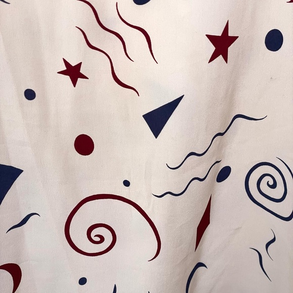 Vintage Cathy Hardwick silk celestial print blouse - Picture 4 of 6